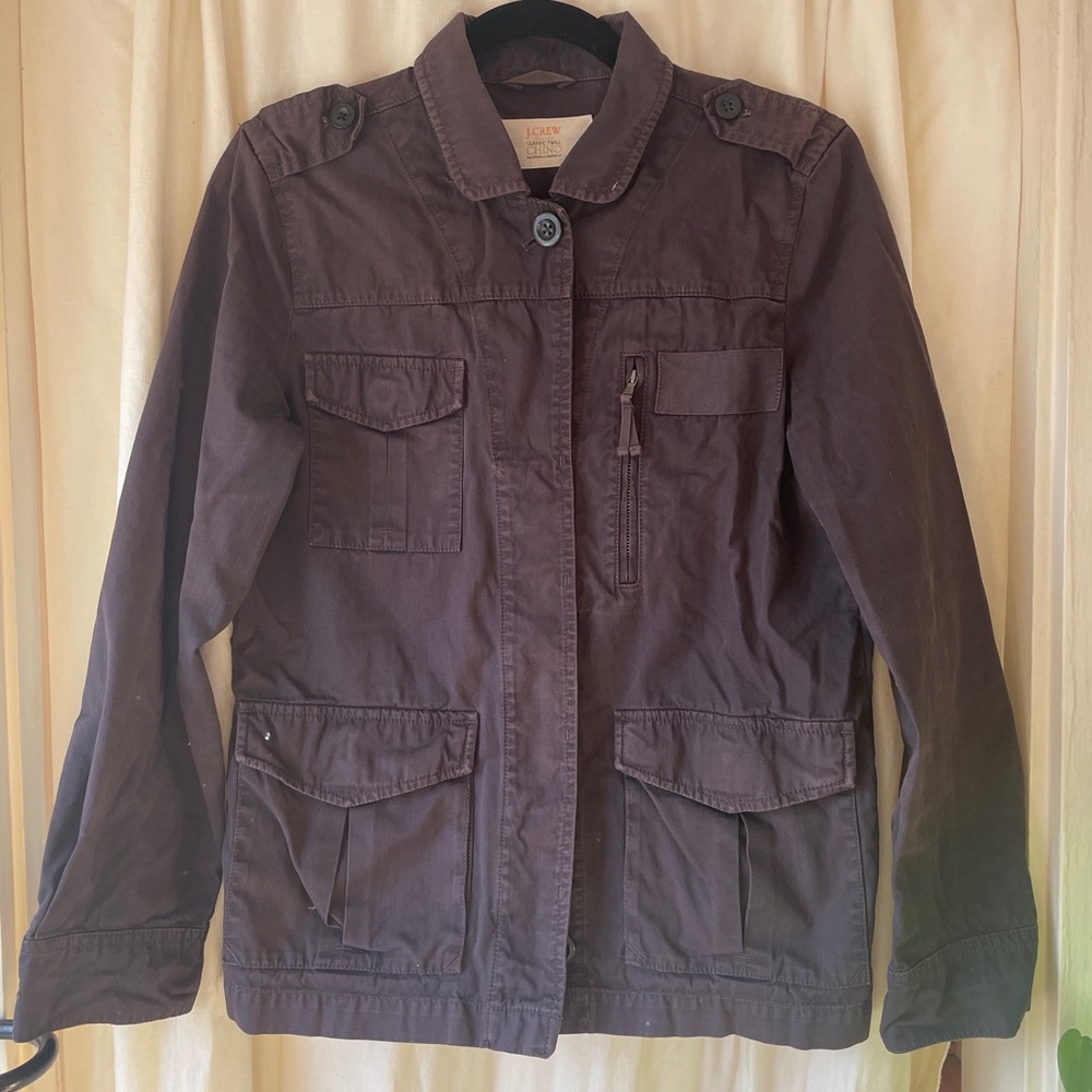 J. Crew chore coat with military details navy size 6